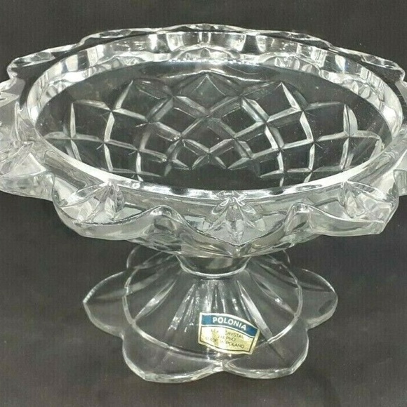 Cut Crystal Candy dish 24% Lead Polonia Made in Poland - Picture 9 of 9